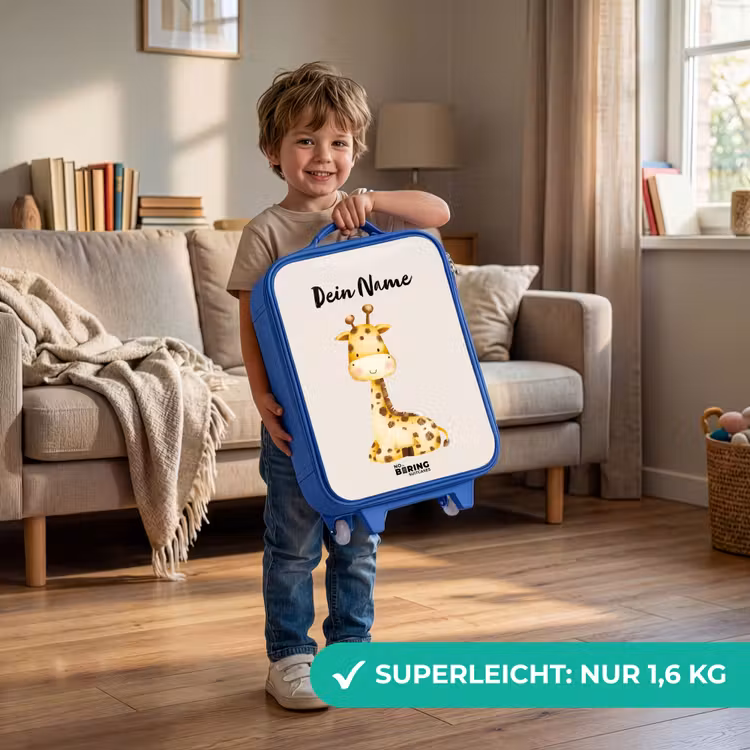 Kinderkoffer Blau mit Name - Gigi Giraffe — 3