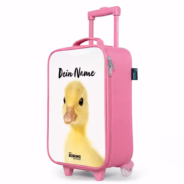 Kinderkoffer Rosa mit Name - Barry die Gummi-Ente — 8