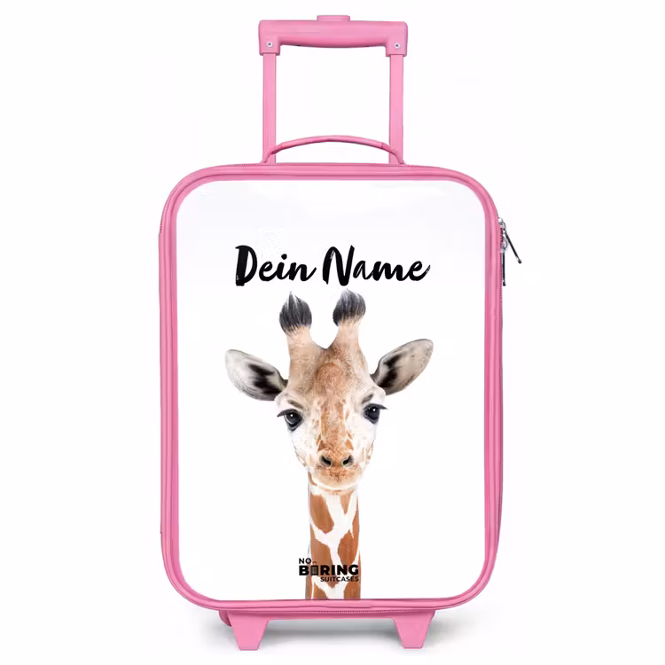 Kinderkoffer Rosa mit Name - Gerrie Giraffe — 1