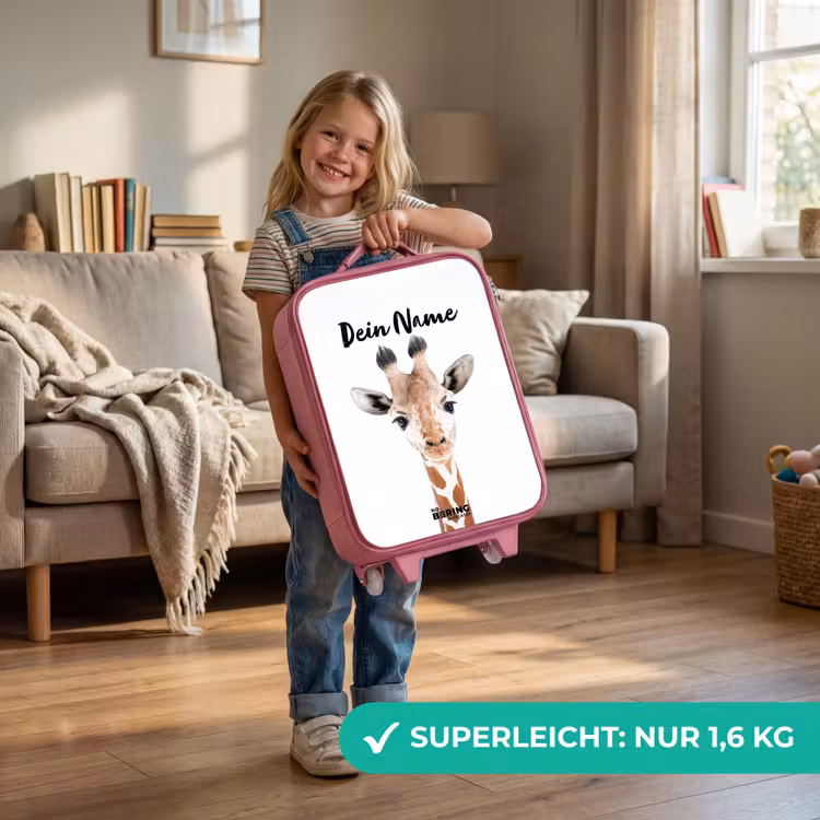 Kinderkoffer Rosa mit Name - Gerrie Giraffe — 3