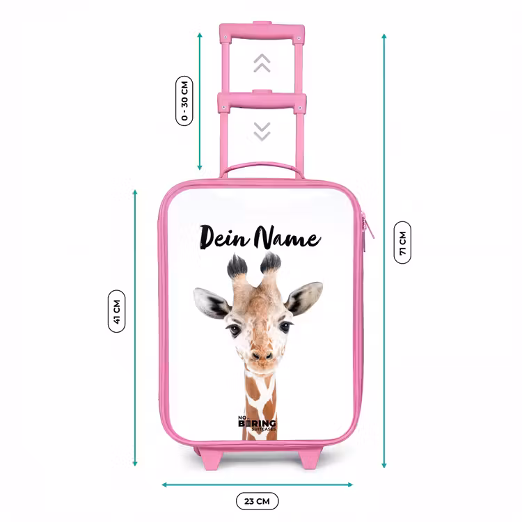 Kinderkoffer Rosa mit Name - Gerrie Giraffe — 7