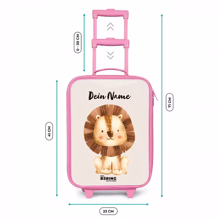 Kinderkoffer Rosa mit Name - Lamar Löwe — 7