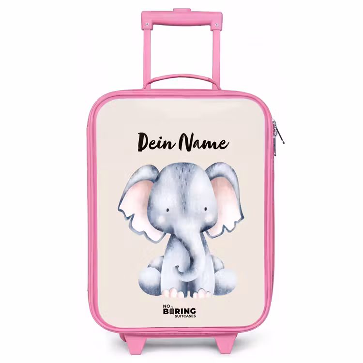 Kinderkoffer Rosa mit Name - Oane Elefant — 1