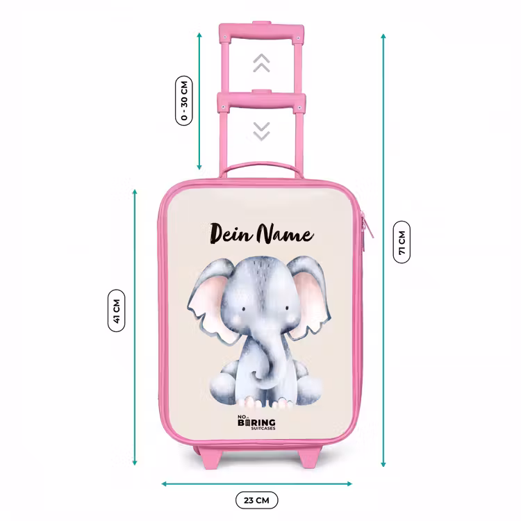 Kinderkoffer Rosa mit Name - Oane Elefant — 7