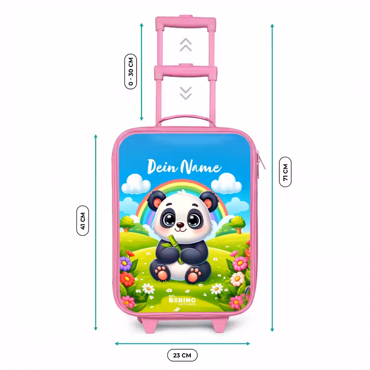 Kinderkoffer Rosa mit Name - Pukkie-Panda — 7