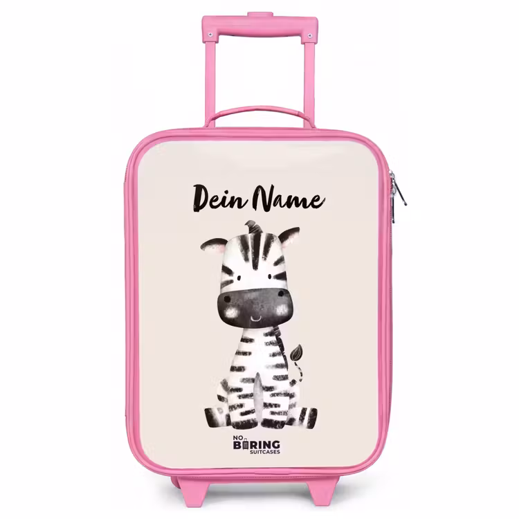 Kinderkoffer Rosa mit Name - Zoë Zebra — 1