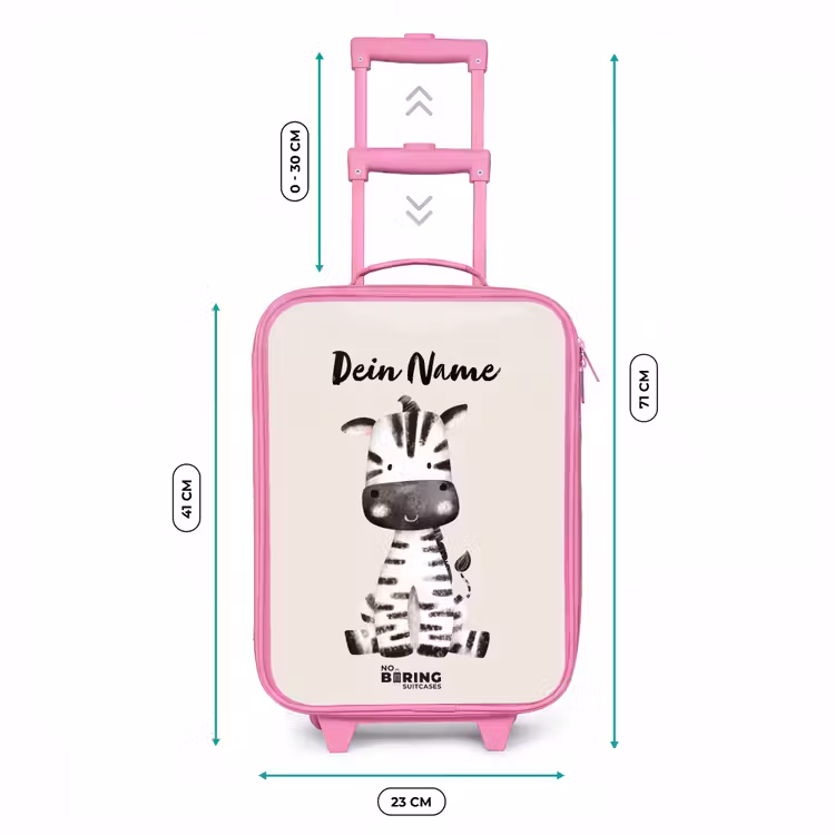 Kinderkoffer Rosa mit Name - Zoë Zebra — 7
