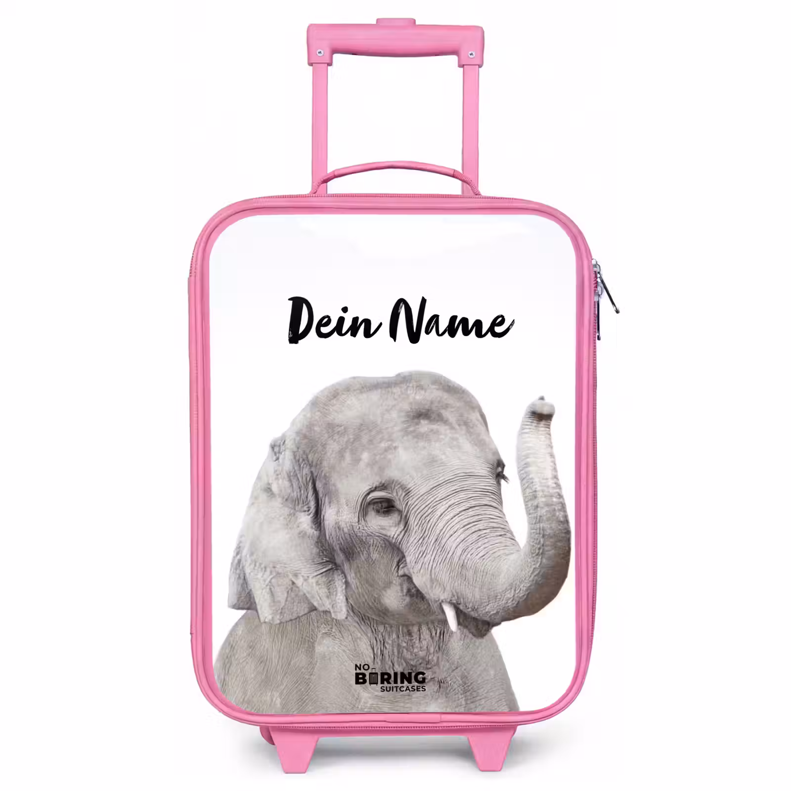 Kinderkoffer Rosa mit Name - Oscar Elefant — 1