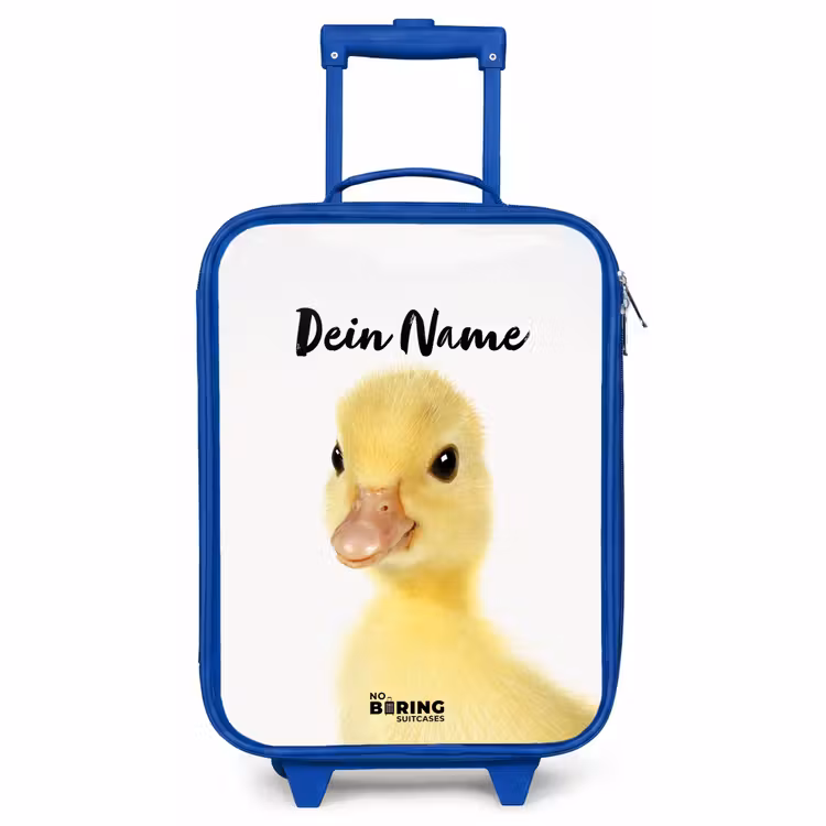 Kinderkoffer Blau mit Name - Barry die Gummi-Ente — 1