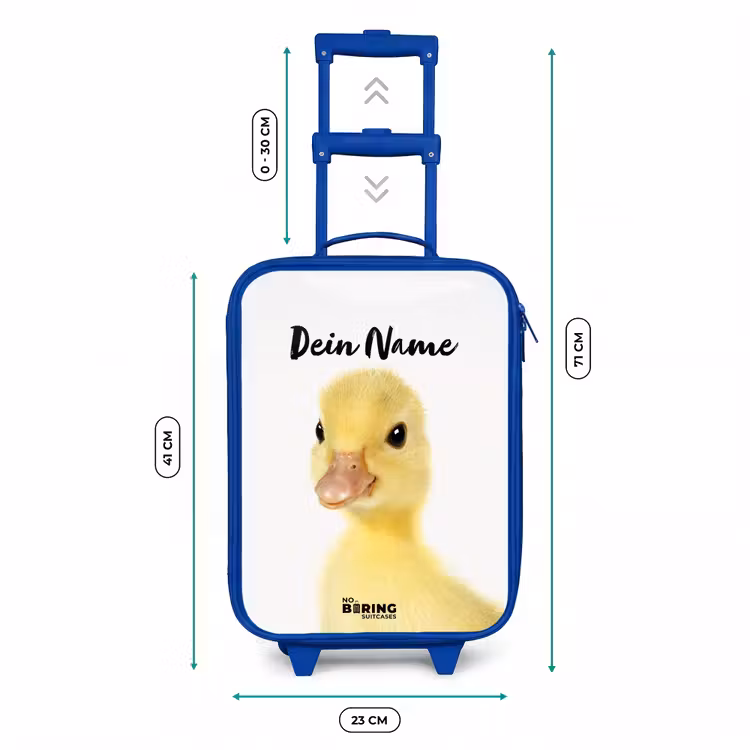 Kinderkoffer Blau mit Name - Barry die Gummi-Ente — 7