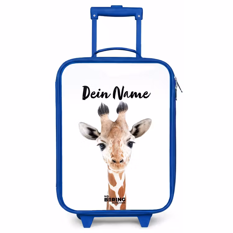 Kinderkoffer Blau mit Name - Gerrie Giraffe — 1
