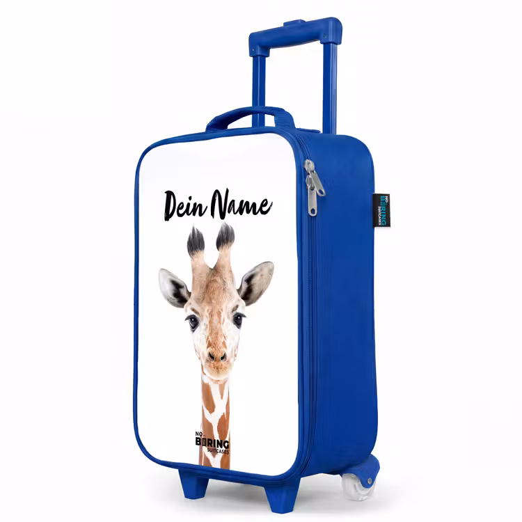 Kinderkoffer Blau mit Name - Gerrie Giraffe — 8