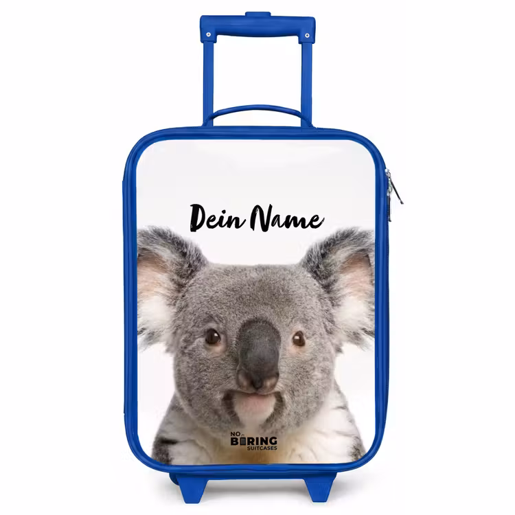 Kinderkoffer Blau mit Name - Niedlicher Koala-Bär — 1