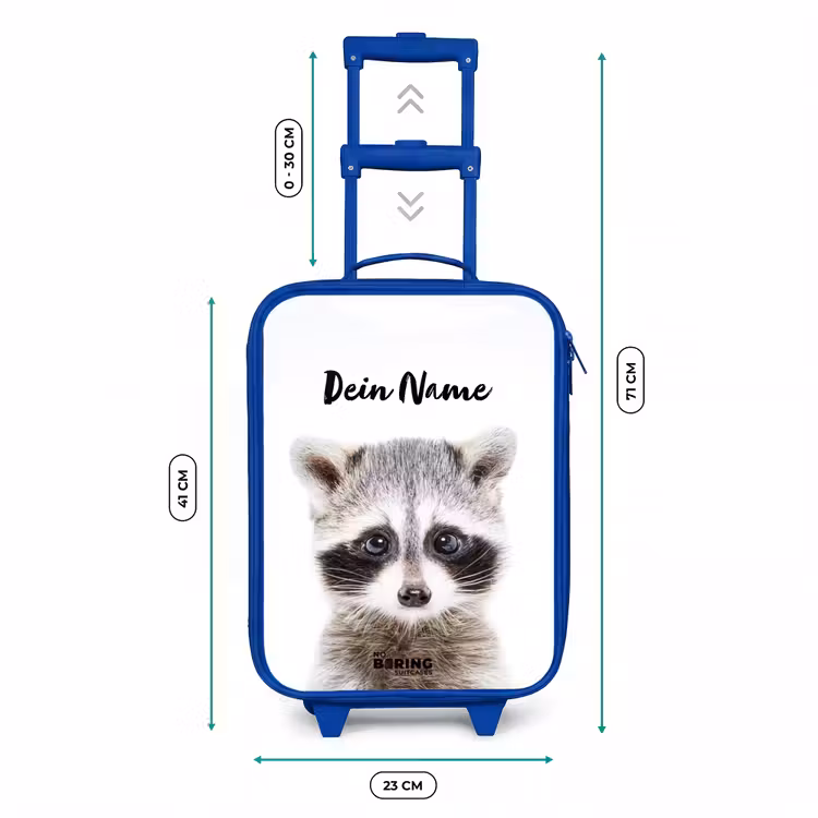 Kinderkoffer Blau mit Name - Rachid Waschbär — 7