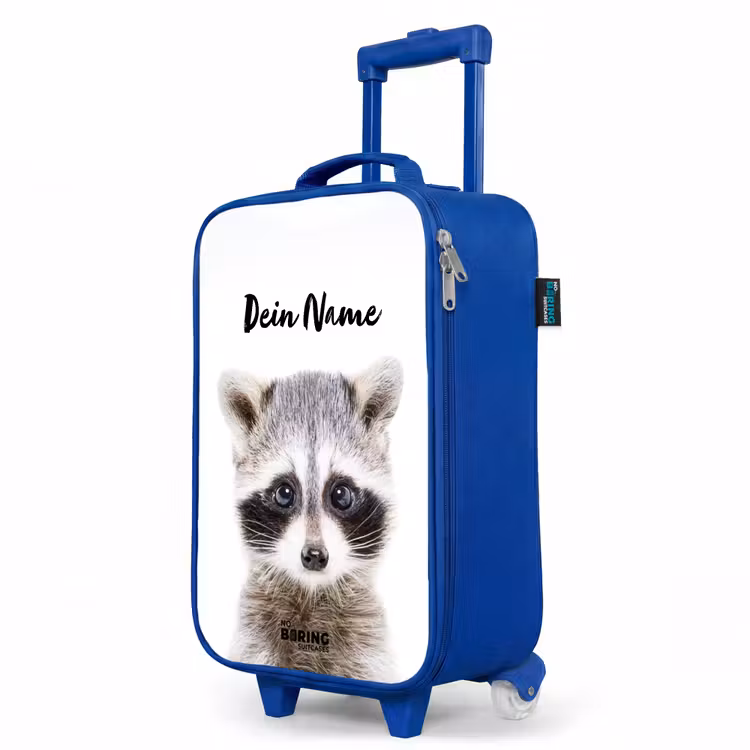 Kinderkoffer Blau mit Name - Rachid Waschbär — 8