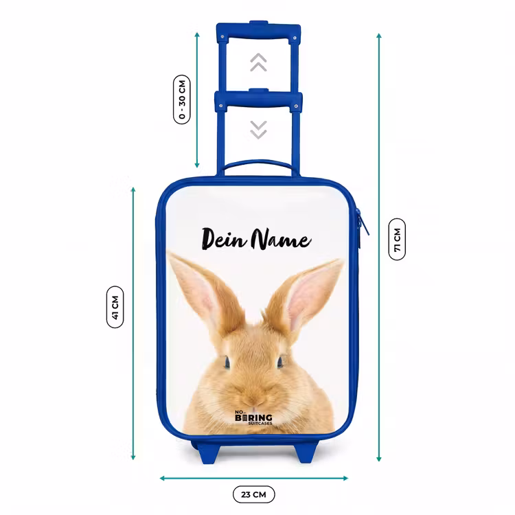Kinderkoffer Blau mit Name - Schnupfen mit befriedigtem Kopf — 7