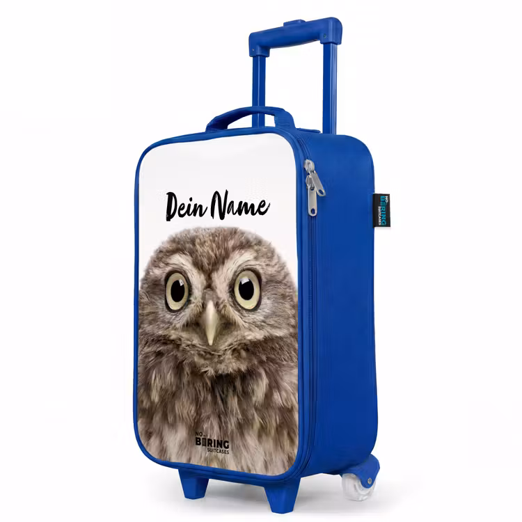 Kinderkoffer Blau mit Name - Ulke Eule — 8