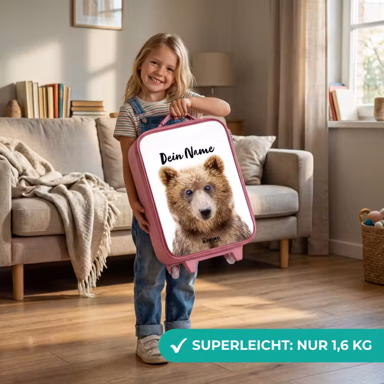 Kinderkoffer Rosa mit Name - Bennie Bär — 3
