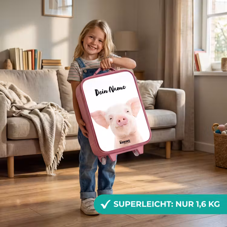 Kinderkoffer Rosa mit Name - Binky Groß — 3