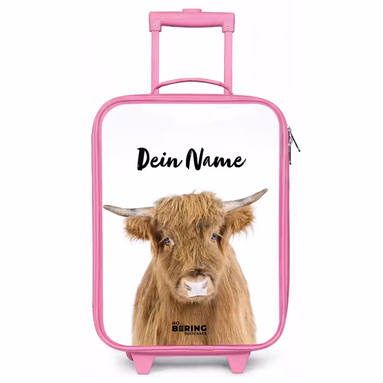 Kinderkoffer Rosa mit Name - Halbe Hooglander — 1