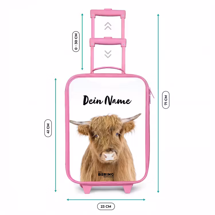 Kinderkoffer Rosa mit Name - Halbe Hooglander — 7