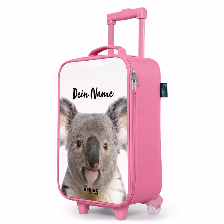 Kinderkoffer Rosa mit Name - Niedlicher Koala-Bär — 8