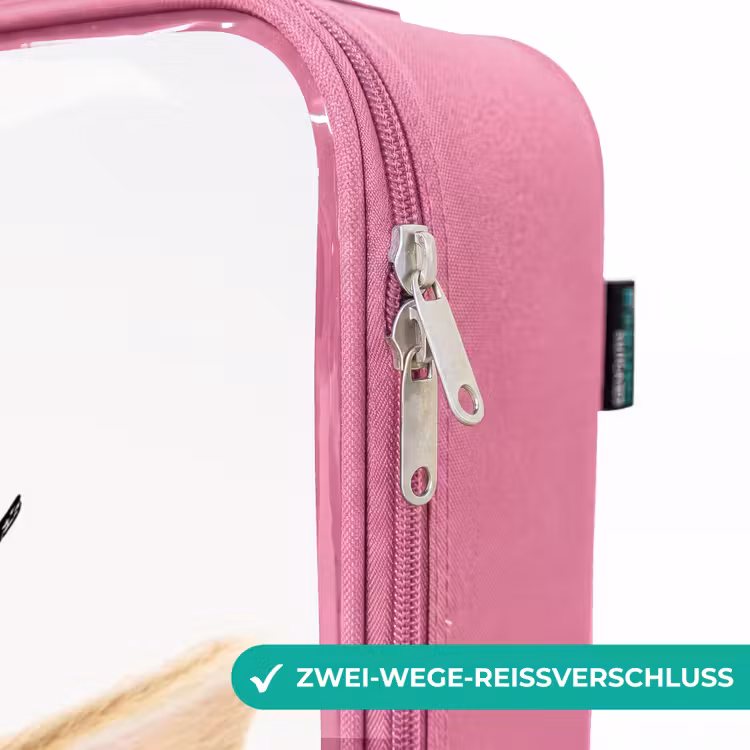 Kinderkoffer Rosa mit Name - Schnupfen mit befriedigtem Kopf — 5