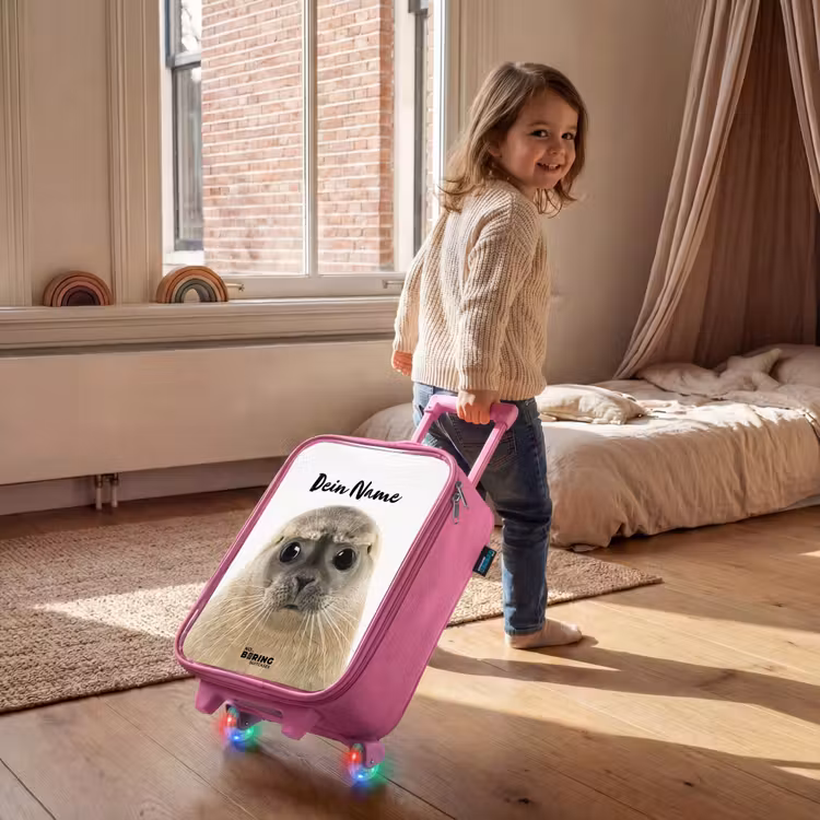Kinderkoffer Rosa mit Name - Zyon-Siegel — 2