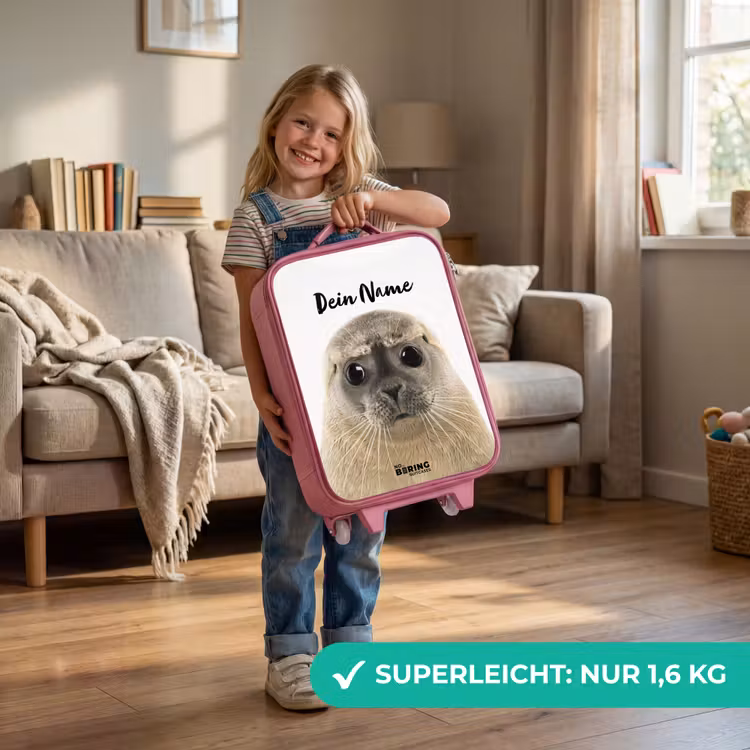 Kinderkoffer Rosa mit Name - Zyon-Siegel — 3