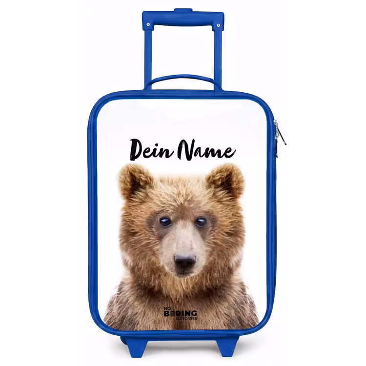 Kinderkoffer Blau mit Name - Bennie Bär — 1