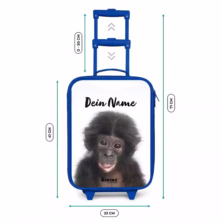 Kinderkoffer Blau mit Name - Charlie Chimp — 7