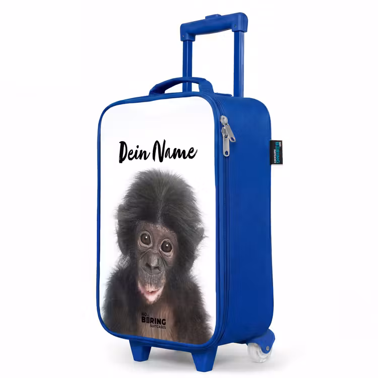 Kinderkoffer Blau mit Name - Charlie Chimp — 8