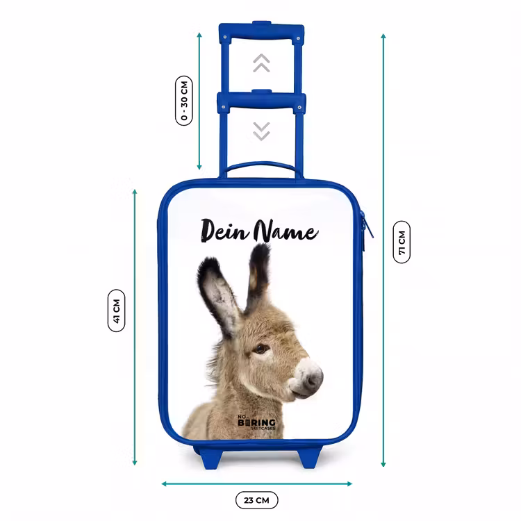 Kinderkoffer Blau mit Name - Eddy Esel — 7