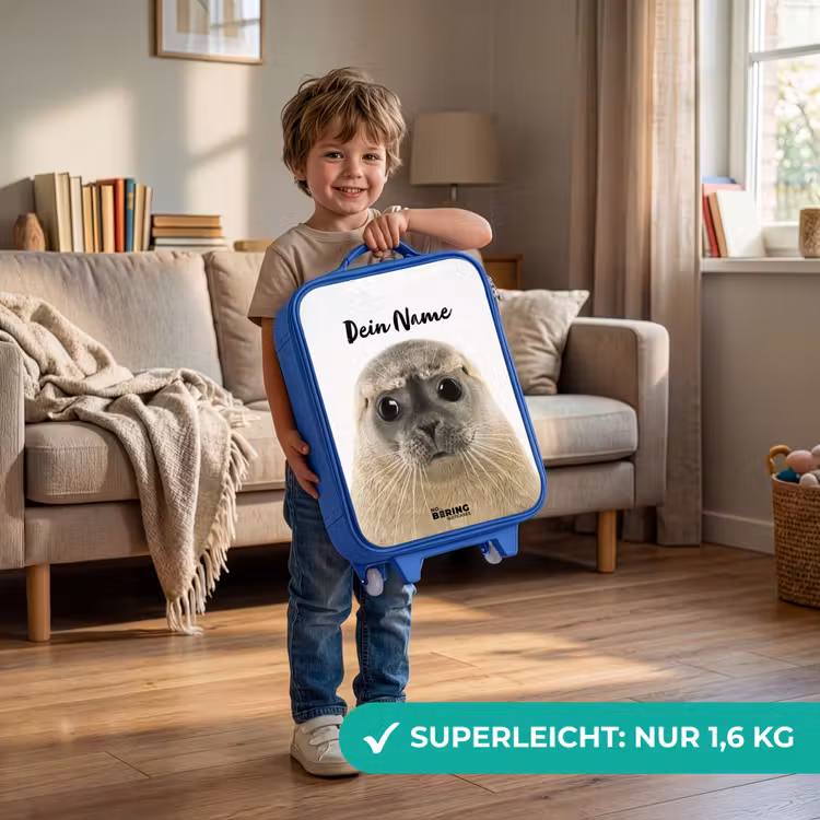 Kinderkoffer Blau mit Name - Zyon-Siegel — 3