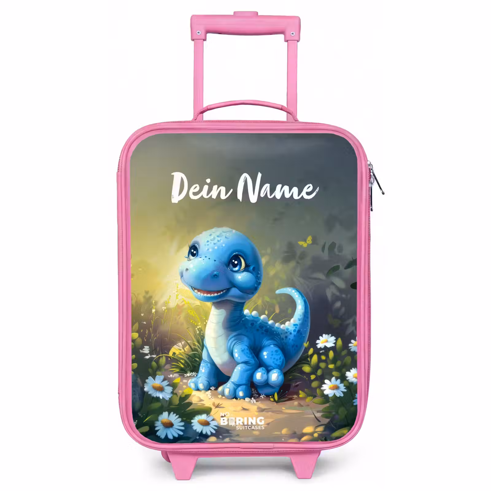 Kinderkoffer Rosa mit Name - Branco Brontosaurus — 1