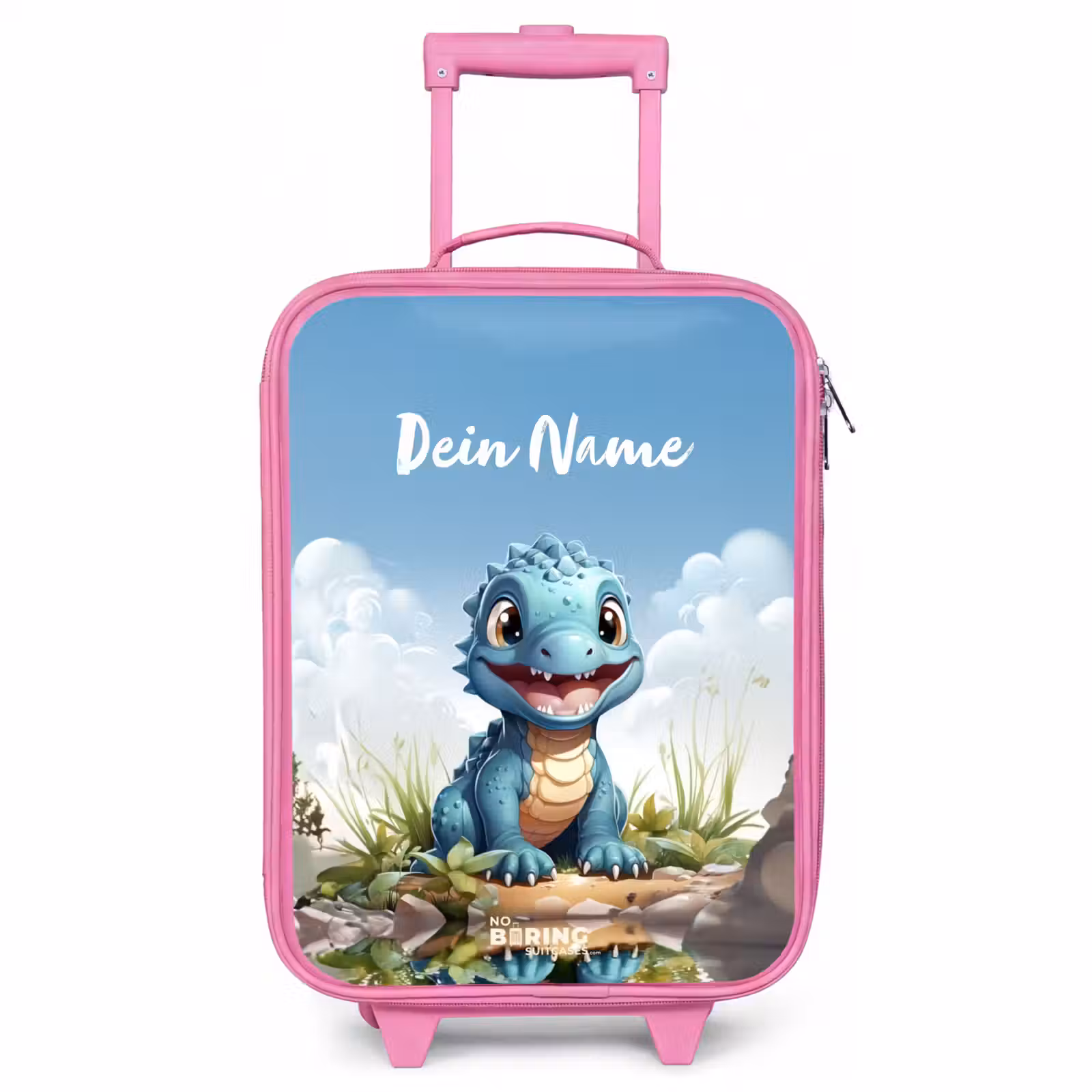 Kinderkoffer Rosa mit Name - Darius Dino — 1