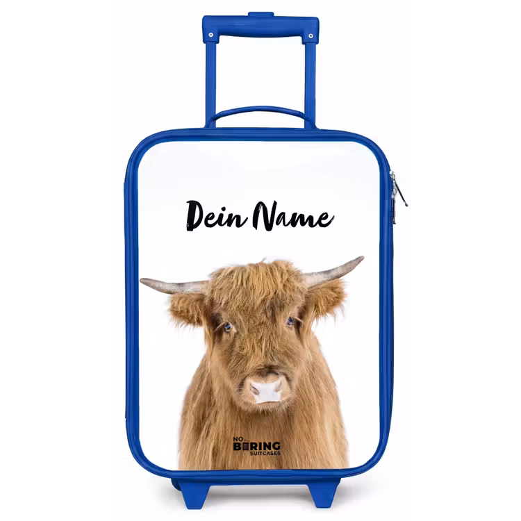 Kinderkoffer Blau mit Name - Halbe Hooglander — 1