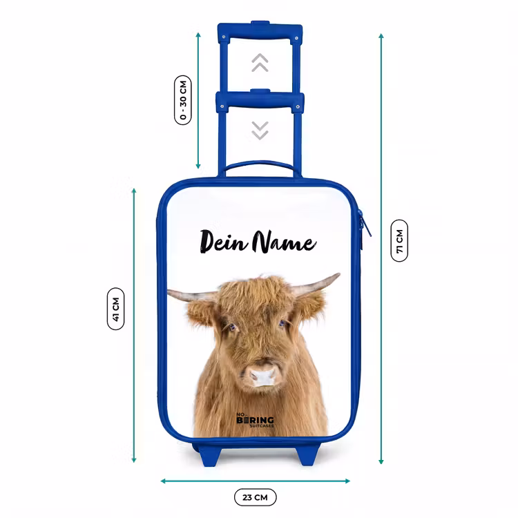 Kinderkoffer Blau mit Name - Halbe Hooglander — 7