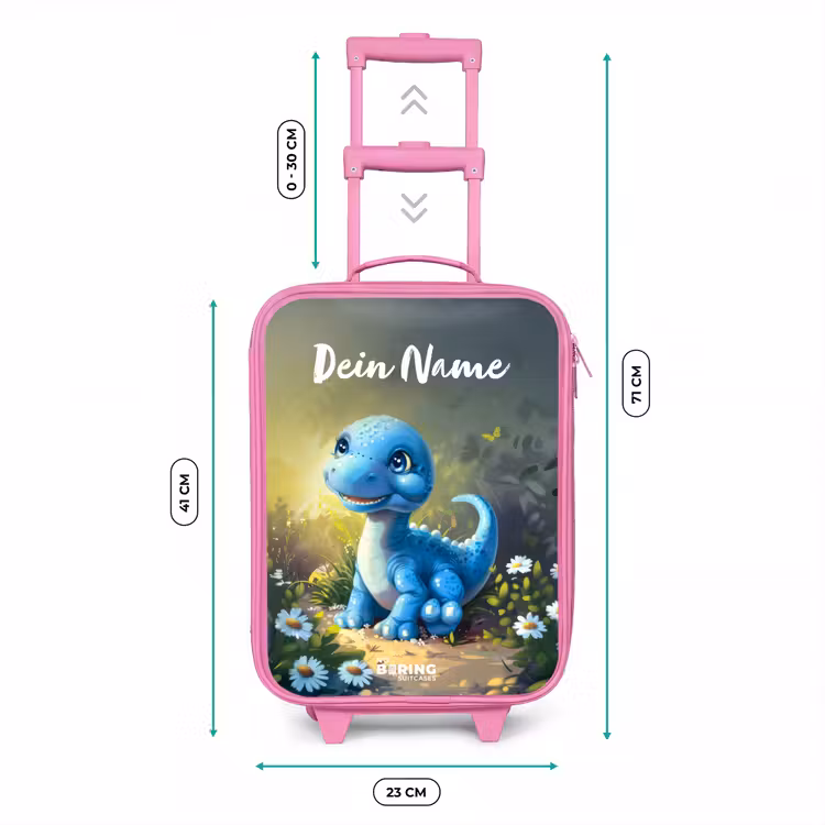 Kinderkoffer Rosa mit Name - Branco Brontosaurus — 7