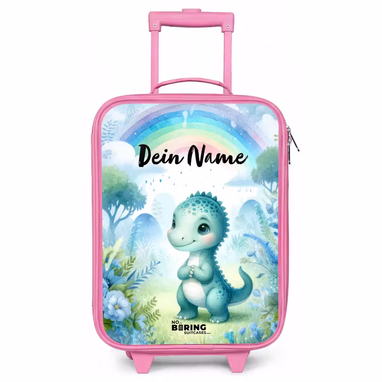 Kinderkoffer Rosa mit Name - Daantje Dino — 1