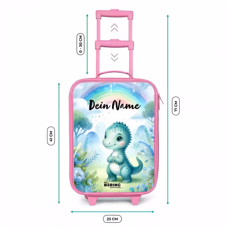 Kinderkoffer Rosa mit Name - Daantje Dino — 7
