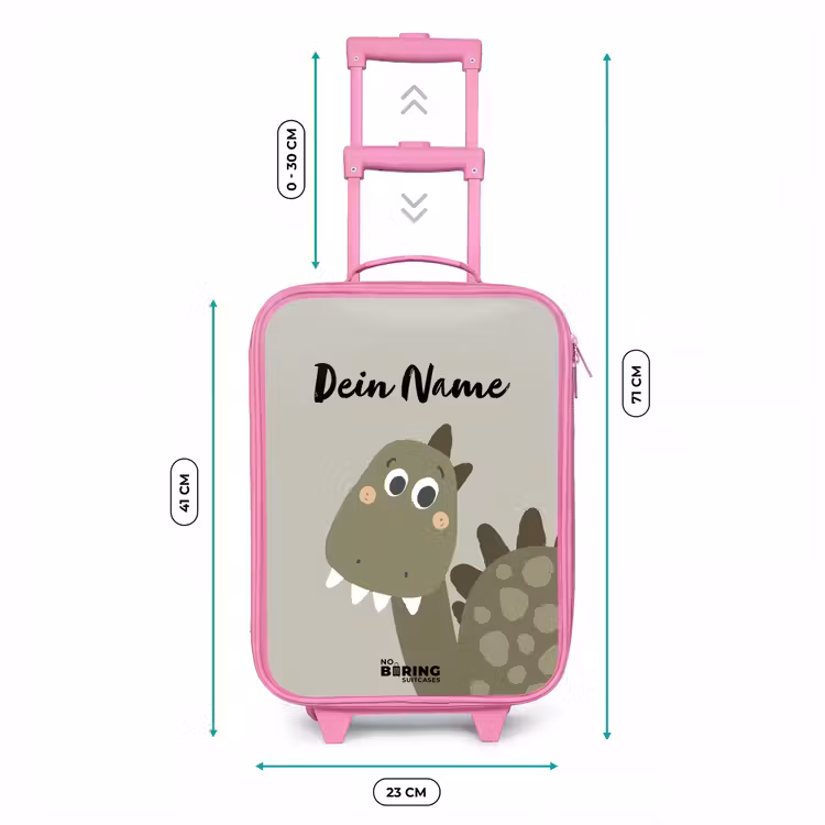 Kinderkoffer Rosa mit Name - Danny dino — 7