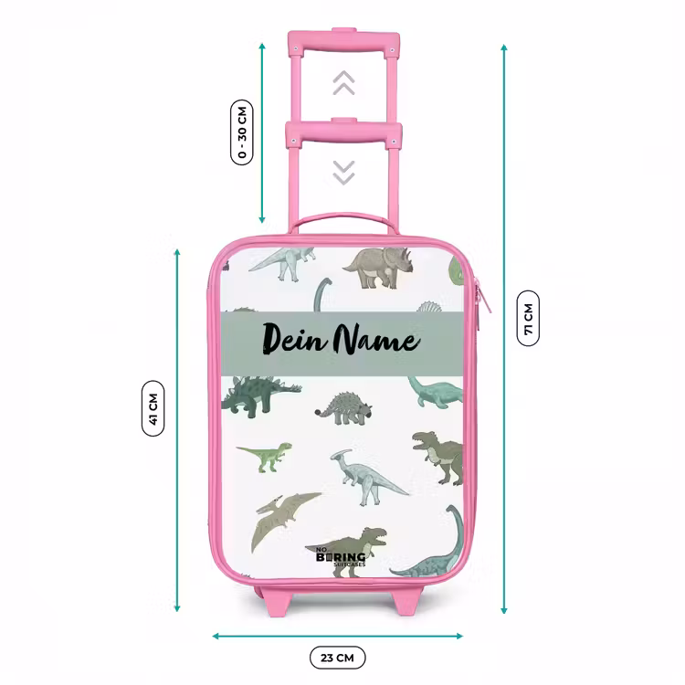 Kinderkoffer Rosa mit Name - Dino-Dynastie — 7