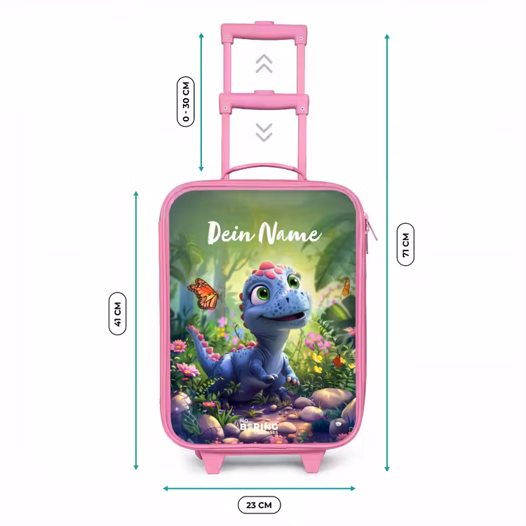 Kinderkoffer Rosa mit Name - Donny Dino — 7
