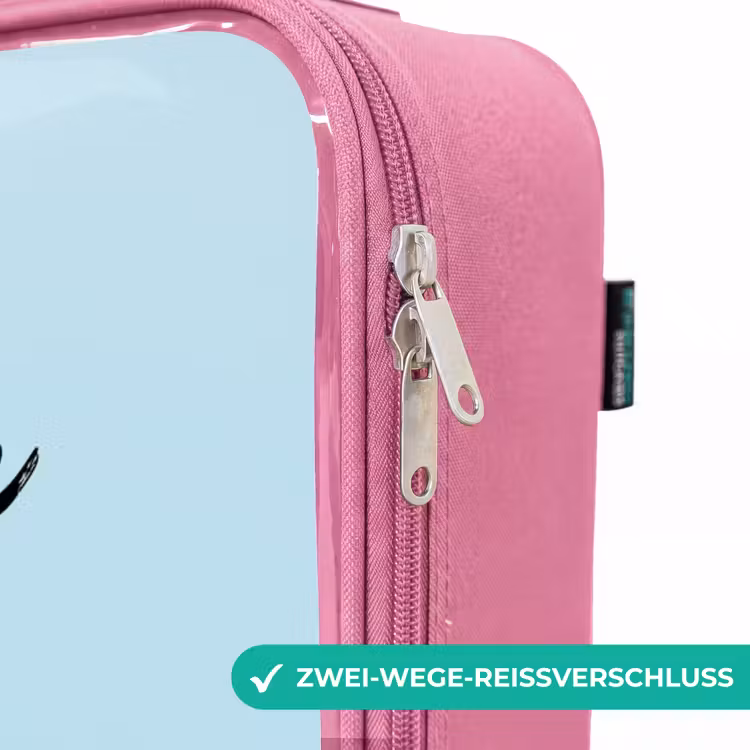 Kinderkoffer Rosa mit Name - Glücklicher Bronto — 5