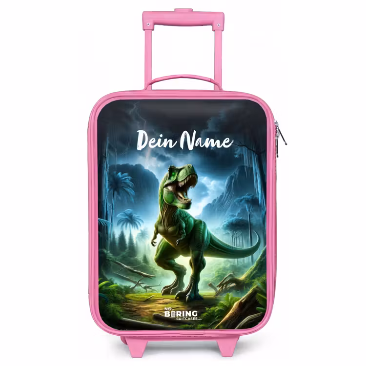 Kinderkoffer Rosa mit Name - Junglosaurus — 1