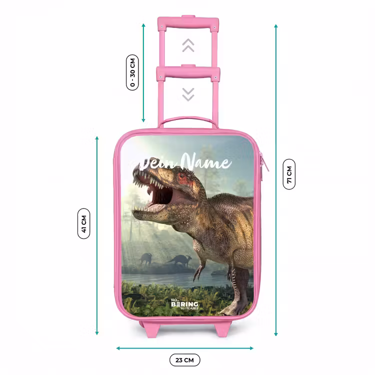 Kinderkoffer Rosa mit Name - Thijs Tyrannosaurus — 7