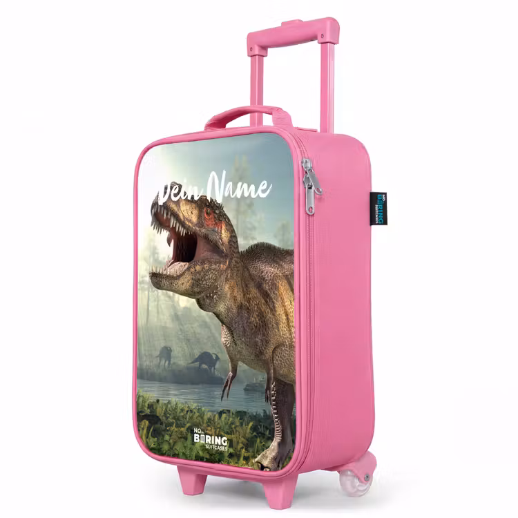 Kinderkoffer Rosa mit Name - Thijs Tyrannosaurus — 8