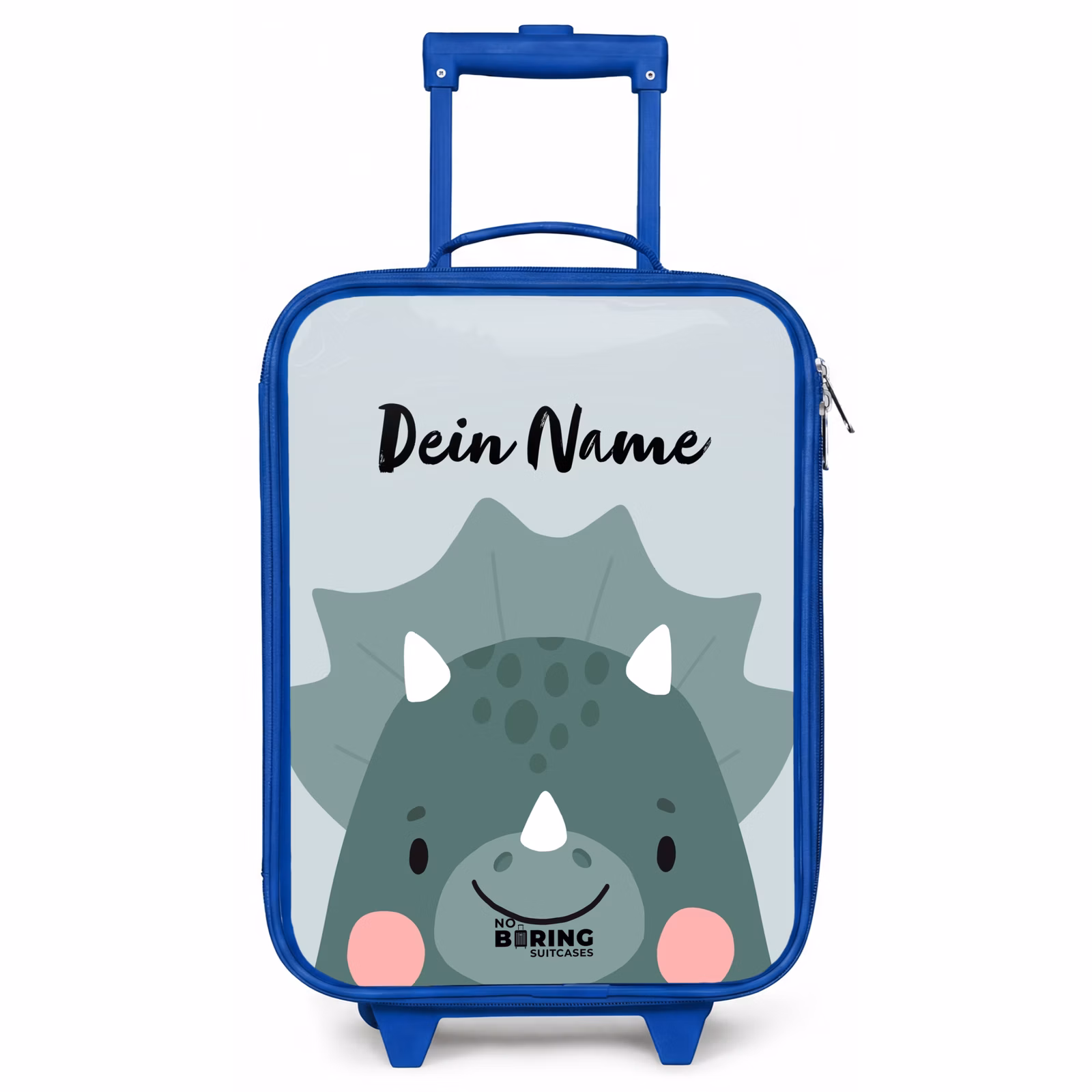 Kinderkoffer Blau mit Name - Tigo Triceratops — 1