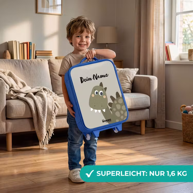 Kinderkoffer Blau mit Name - Danny dino — 3